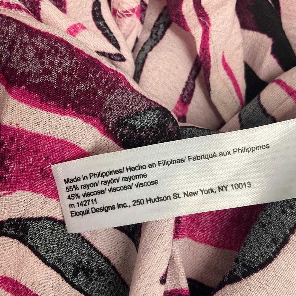 ELOQUII Poet Long Balloon Sleeve Smocked Waist Maxi Dress 18 - Picture 7 of 7